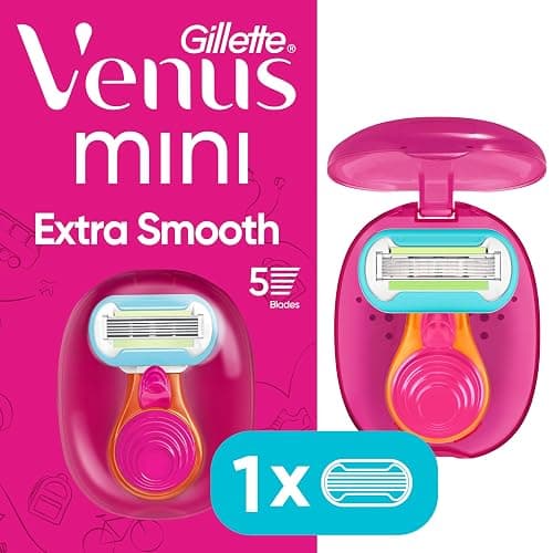 Gillette Venus Extra Smooth Travel Razor Kit for Women, Mini Handle + Refill + Case, Holiday Gifts for Women thumbnail 9