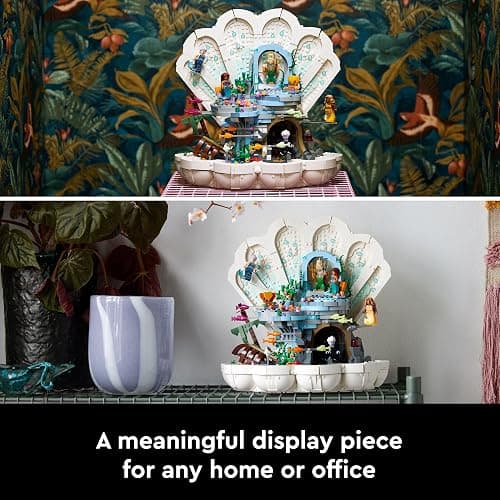 LEGO Disney Princess The Little Mermaid Royal Clamshell 43225 Collectible Adult Building Set, Gift for Princess Movie Fans Ages 18 and Up, Featuring Ariel, Ursula, King Triton, Sebastian and Flounder thumbnail 6