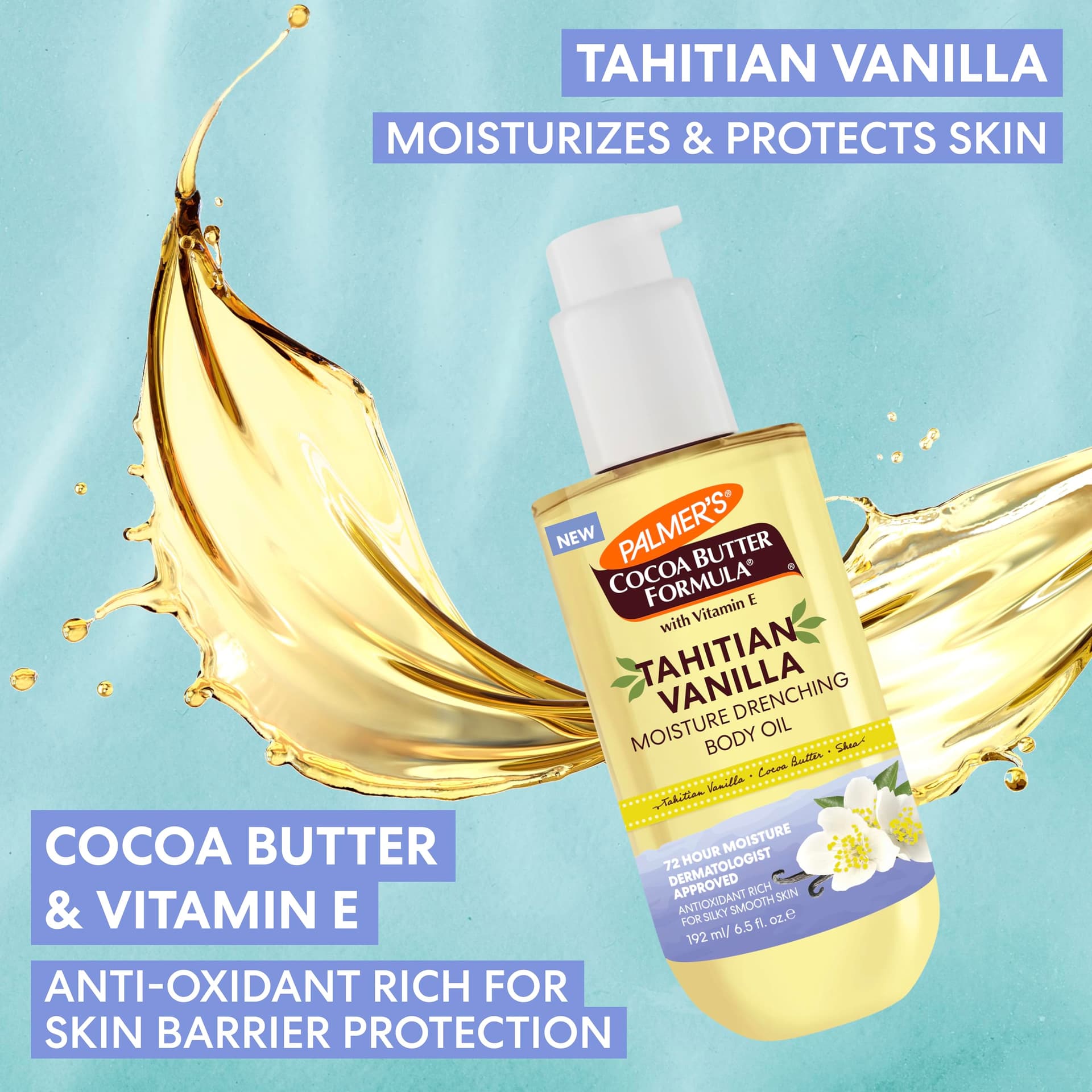 Palmer's Tahitian Vanilla Moisture Drench Body Oil 192ml thumbnail 5