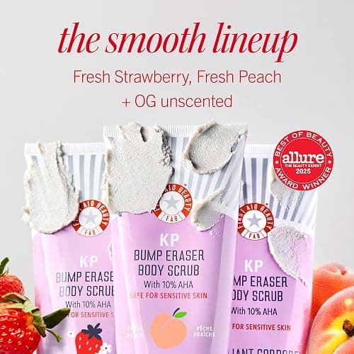 First Aid Beauty KP Bump Eraser Body Scrub with 10% AHA, Keratosis Pilaris Skin Exfoliator with Glycolic and Lactic acids, Helps Reduce Chicken Bumps, Safe for Sensitive Skin, 8 oz thumbnail 7