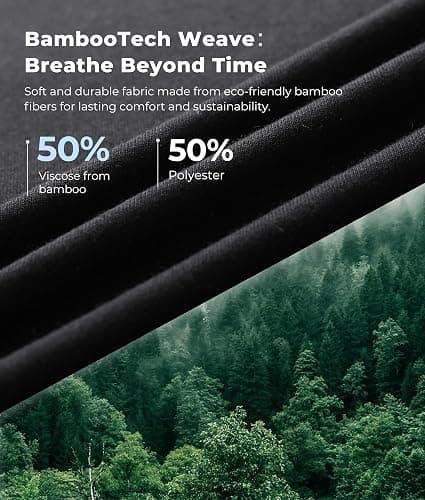 BAMBOO COOL Men's Tank Top Undershirts Moisture Wicking Breathable, Fitted Ruglar Fit T Shirts for Men 3 Pack thumbnail 3