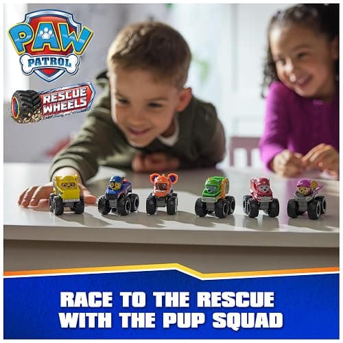 Paw Patrol: Rescue Wheels, 6-Piece Pup Squad Racers, Toy Cars Gift Set, Kids Toys for Boys & Girls Ages 3 and Up thumbnail 2