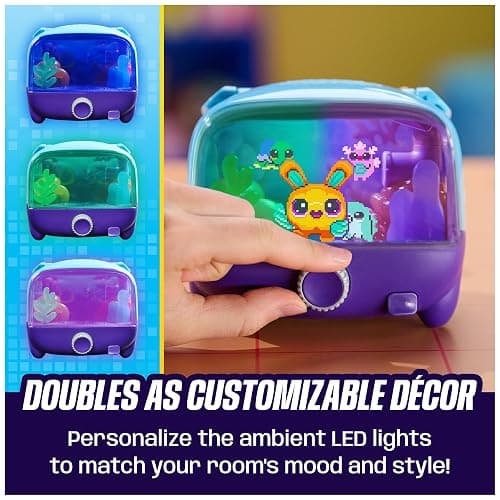 BITZEE Aquarium Interactive Fish Tank Toy & Digital Pet, Ages 5+ | Nurture 30 Virtual Fish, Reacts to Touch, Customize with LED Lights, Screen-Free Responsive Play, Birthday Gift for Kids thumbnail 6
