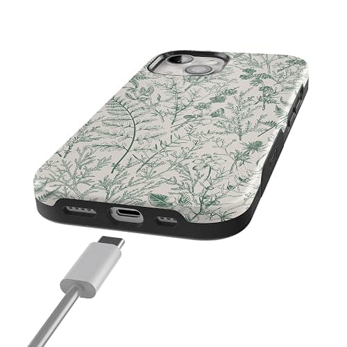 Casely iPhone 14 Case | Sage Garden | Green Floral | Compatible with MagSafe | Bold Protective Design thumbnail 7