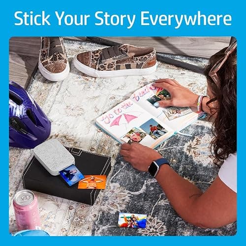 HP Sprocket Portable 2x3 Instant Photo Printer (Luna Pearl) Print Pictures on Zink Sticky-Backed Paper from Your iOS & Android Device. thumbnail 6