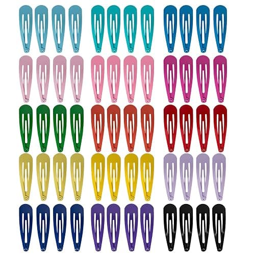 BetyBedy 60 Pcs Hair Barrettes, Non-Slip Hair Clips, 2 Inch Metal Hairpins Accessories for Toddlers, Girls, Kids, Teens, Women (15 Assorted Colors) thumbnail 2