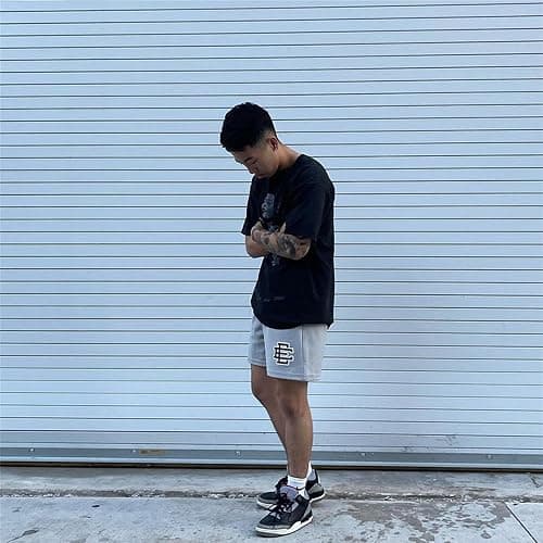 Mens Shorts Fashion Mesh Print Shorts Casual Workout Drawstring Basketball Running Short Pants thumbnail 5