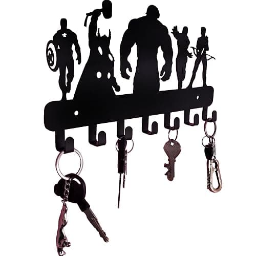 HeavenlyKraft Superheros Wall Mounted Metal Key Holder, Key Organizer, Metal Key hook, 10.6 X 7.5 X 1 INCH thumbnail 2