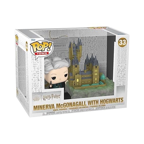 Funko Pop! Town: Harry Potter: Chamber of Secrets 20th Anniversary - Minerva with Hogwarts, Multicolor - Standard