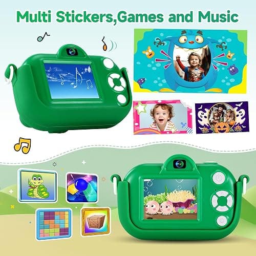 Kids Camera Boys Toys for 3 4 5 6 7 8 9 Years Old Boys, 48MP Dual Lens Kids Digital Camera Christmas Birthday Gifts, 1080P HD Video Selfie Toddler Camera with 32G SD Card thumbnail 5