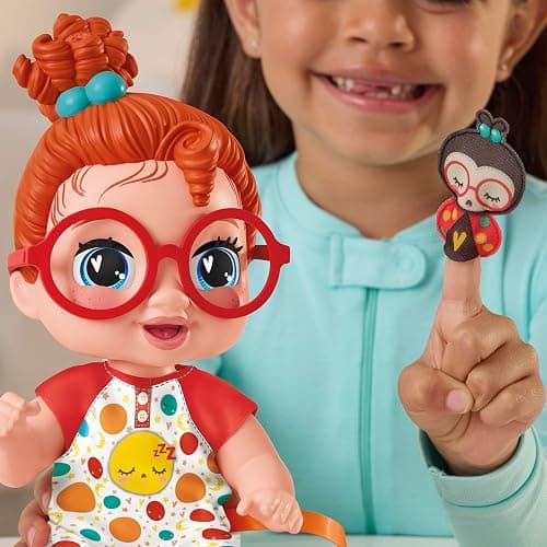 Baby Alive Lil Dreamer Dottie Doodle Sleepy Baby Doll Set, Red Hair, Fun Sleepover Theme, Preschool Toys for Girls & Boys 3 Years & Up thumbnail 5