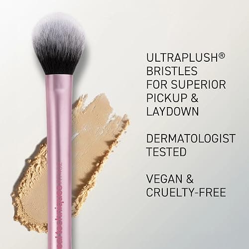 Real Techniques Setting Brush With Ultra Plush Custom Cut Synthetic Bristles and Extended Aluminum Ferrules to Build Coverage thumbnail 4