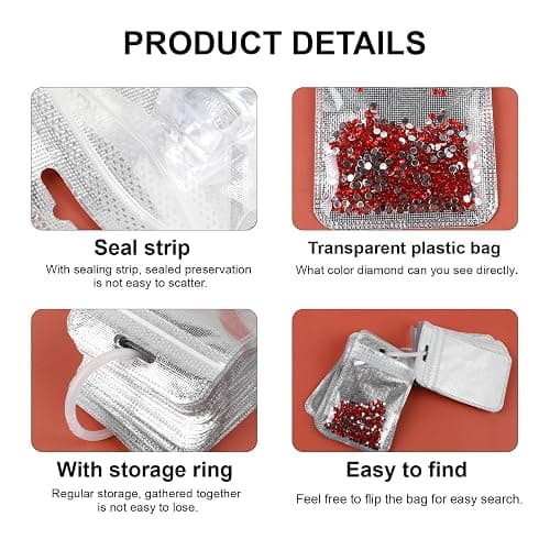 50PCS Diamond Painting Beads Storage Bags | Reusable Ziplock Pouches for DIY Diamond Art, Gem & Bead Organizer, Craft Supplies Storage Accessories thumbnail 7