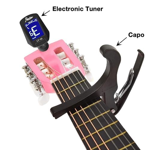 30" Wood Classical Guitar with Case and Accessories for Kids/Girls/Boys/Beginners (Pink) thumbnail 3