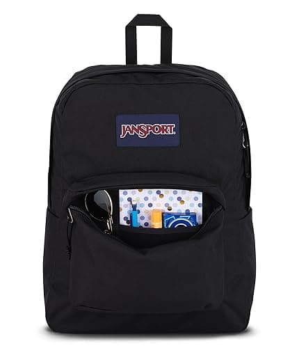 JanSport SuperBreak One Backpacks - Durable, Lightweight Bookbag with 1 Main Compartment, Front Utility Pocket with Built-in Organizer - Premium Backpack, Black thumbnail 3