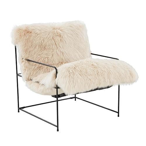 TOV Furniture Kimi Natural Genuine Sheepskin Chair - Image 1