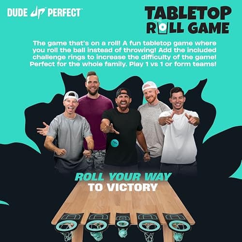 Dude Perfect Sticky Tic Tac Toe & Tabletop Roll Set | Indoor & Outdoor Games, Perfect Fun for Family Game Night & Parties, Birthday for Children, Kids & Adults | Ages 4+ & 6+ thumbnail 2
