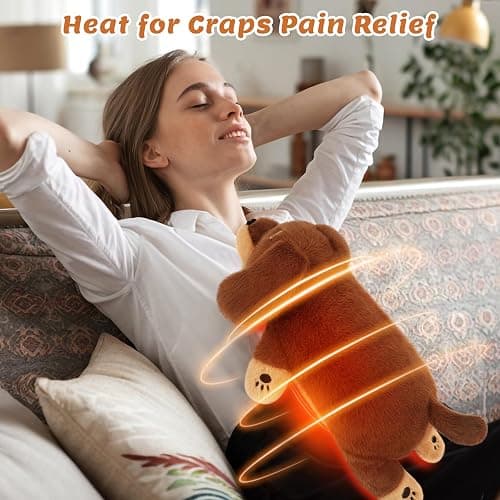 2lb Weighted Dachshund Dog Microwavable Heating Pad-16in Weighted Dachshund Dog Heating Pads for Cramps &Period Pain Relief, Heatable & Coolable Stuffed Animals Bedtime Birthday Gift for Women Kids thumbnail 4