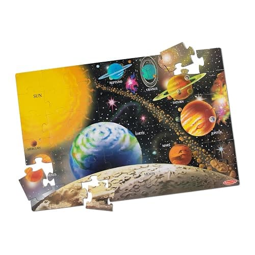 Melissa & Doug Solar System Floor Puzzle, 48 pc Jumbo Jigsaw Puzzle, Educational Screen Free Activity for Toddler, Preschoolers and Kids Ages 3+ (2 x 3 Feet) - FSC Certified - Image 1
