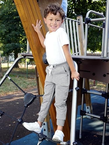 Resinta 3 Pack Toddler Boy Sweatpants Cotton Boys Athletic Joggers Pants Kids Sweats Pants with Pocket Workout Clothes thumbnail 6