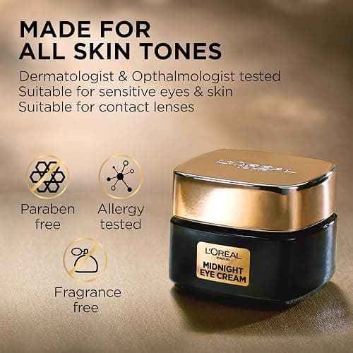 L'Oreal Paris Age Perfect Cell Renewal Midnight Eye Cream, Antioxidant-Rich Under Eye Cream to Treat 8 Signs of Aging, Includes Night Cream Sample thumbnail 4