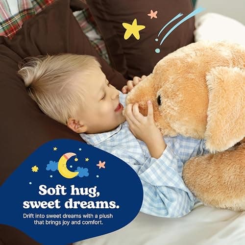 Royal Brooks Giant Stuffed Dog, Golden Retriever Plush Hugging Toy | Extra Large Soft Body Pillow for Kids, Huggable Golden Retriever Design, Cuddly Companion for Boys & Girls thumbnail 5