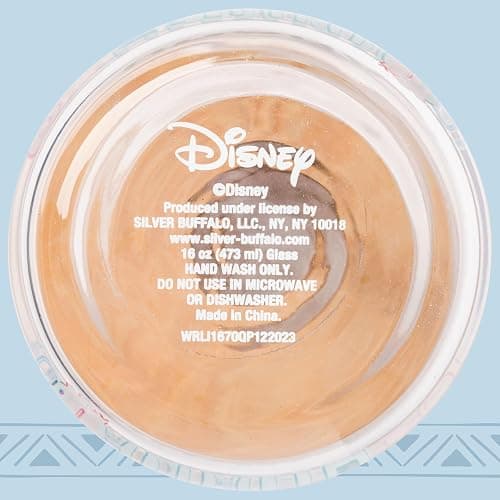 Silver Buffalo Disney Lilo and Stitch Sitting Glass Jar Tumbler with Bamboo Lid and Glass Straw, 16 Ounces thumbnail 9