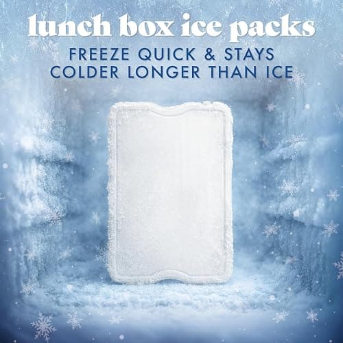 Cool Coolers by Fit & Fresh 4 Pack XL Slim Ice Packs, Quick Freeze Space Saving Reusable Ice Packs for Lunch Boxes or Coolers thumbnail 10