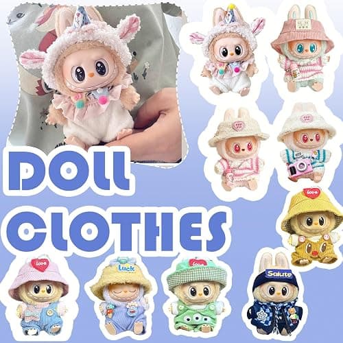 Xiujuers Vestiti per bambole di peluche da 17 cm per Labu - H thumbnail 2