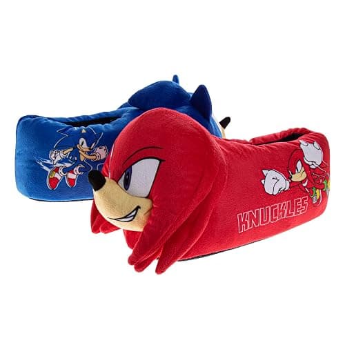 SEGA Sonic the Hedgehog 3D Slippers for Kids House Shoes Sonic Plush thumbnail 2