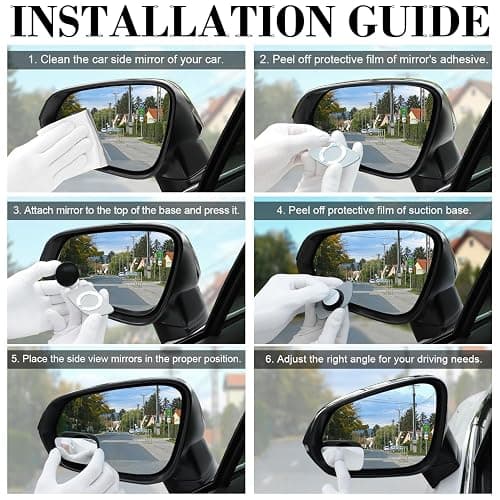 LivTee Blind Spot Car Mirror, HD Glass Frameless Convex Side Mirror Blindspot, Wide Angle Rear View Mirrors for SUVs, Trucks and RVs - Car Accessories thumbnail 5