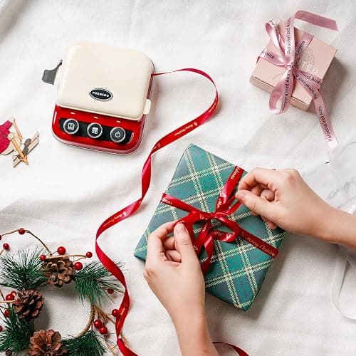 Phomemo P15 Ribbon Label Printer, Custom Text/Icon Mini Bluetooth Portable Label Maker Machine with Tape for Gift Wrap, Mother’s Day Decorations, Cloth Tag, DIY Crafts, Wedding Bouquets, Party Favors thumbnail 2