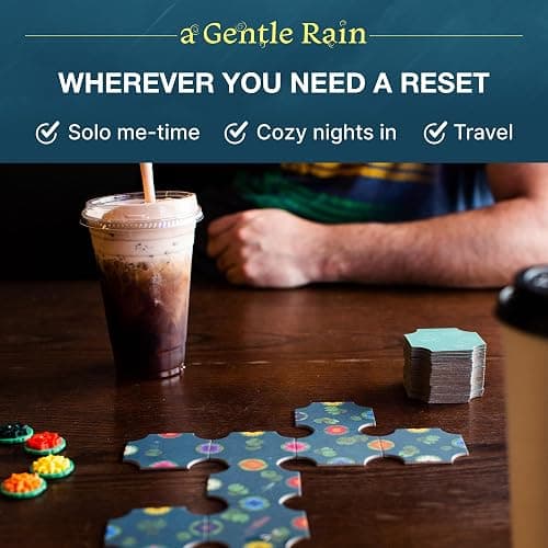 A Gentle Rain – Bloom Edition – Calming Tile-Laying Puzzle Game with 3D Lotus Blossoms – Mindful Solo, 2-Player, or Cooperative Play in 15 Min – Premium Tactile Board Game, Giftable & Family-Friendly thumbnail 5