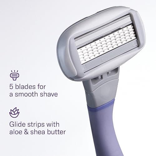 Flamingo Women's Original Razor Blade Refill Cartridges for Women - 10 Count - 5-Blade Shaving Razors for Women thumbnail 2