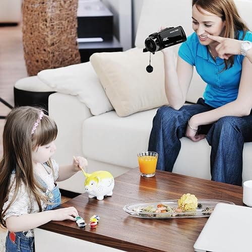 Vivitar 4K Video Camera, Wi-Fi Ultra HD Camcorder with 18x Digital Zoom, 3” IPS Touchscreen Video Recorder with Night Vision, Vlogging Camera with 3.5mm Microphone Jack, Rechargeable, SD Card Slot thumbnail 7