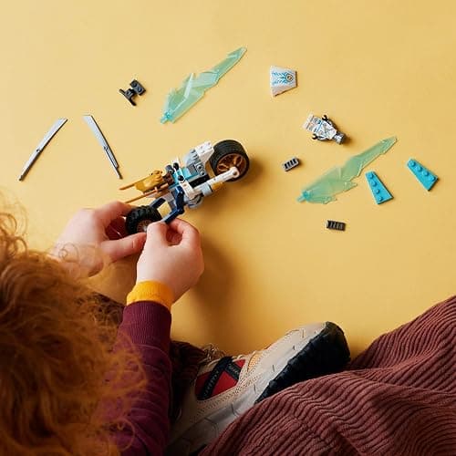 LEGO NINJAGO Zane’s Ice Motorcycle Toy with 1 Minifigure Included, Buildable Model Vehicle, Ninja Gift for Kids Ages 7 and Up, 71816 thumbnail 3