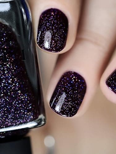 ILNP Madeline - Delicious Dark Berry Holographic Nail Polish, Chip Resistant, 7-Free, Non-Toxic, Vegan, Cruelty Free, 12ml thumbnail 9