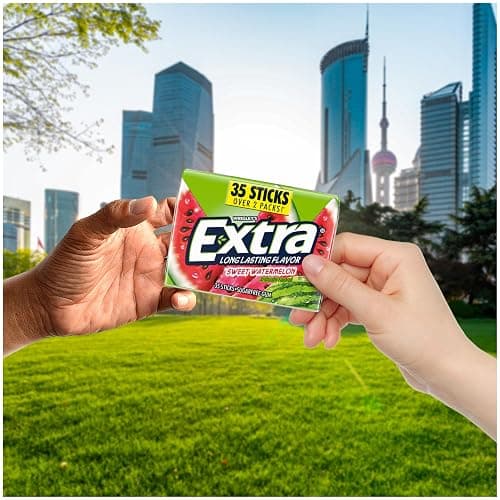 EXTRA Sweet Watermelon Sugar Free Chewing Gum Pack, 35 Sticks (Pack of 6), Mega Bulk Gum thumbnail 5