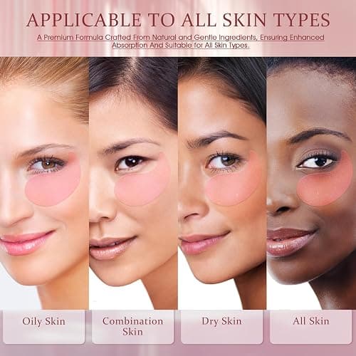 YOYORY Under Eye Patches Masks - for Fine Lines with Collagen and Hyaluronic Acid, Dark Circles,Eye bags,and Fade Wrinkles, puffiness Smoothing Skin Care Treatment for Women and Men, (60 Pcs) Pink thumbnail 4