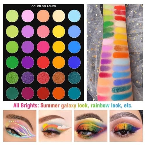UCANBE Pretty All Set Eyeshadow Palette Pro 86 Colors Makeup Kit Matte Shimmer Eye Shadow Highlighters Contour Blush Powder All In One Makeup Pallet Holiday Christmas Valentine's Day Gift Set thumbnail 5