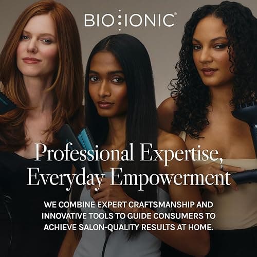 Bio Ionic 10X Styling Iron, Hair Straightener with 1" Sonic Vibrating Plates, Flat Iron with Ion Generating Mineral Complex, Versatile Syler for Wavy & Straight Hairstyles, 2025 Newer Version thumbnail 10