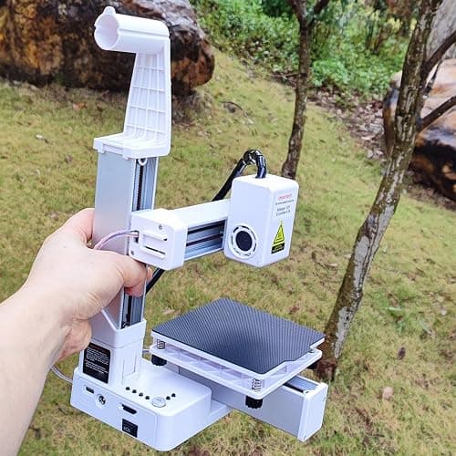 Estink Beginner 3D Printer Small Desktop 3D Printer Compact for Kids Easy to Use with Intuitive Key Controls 100x100x100mm Printing Size for PLA TPU Filament (White) thumbnail 2