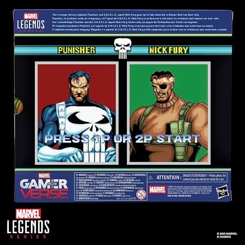 Marvel Legends Series Gamerverse Punisher & Nick Fury, Retro Video Game-Inspired Collectible 6-Inch Action Figures thumbnail 12