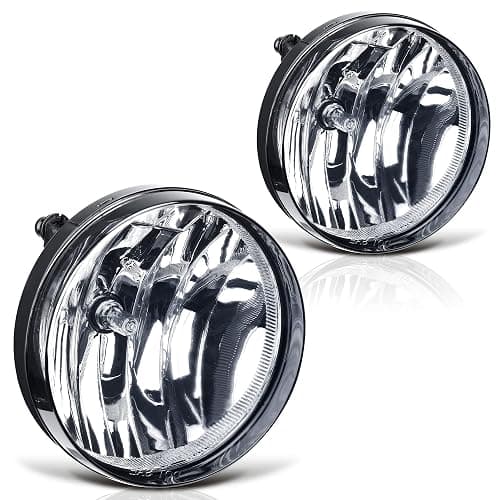 AUTOSAVER88 Fog Lights Assembly Compatible Replacement with 2007 2008 2009 2010 2011 2012 2013 GMC Sierra 1500 07 08 09 10 11 12 13 14 Sierra 2500HD 3500HD (NOTE: Not Fit Classic Models) -Smoke Lens - Image 1