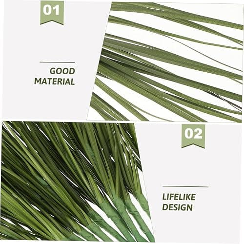 TOPPERFUN 12 Pcs Artificial Grass, 11.79in Fake Grass Artificial Shrub Plants, Tall Plants Greenery Stems Weed for Room Indoor Home, Patio, Vase, Restaurant Decoration thumbnail 4