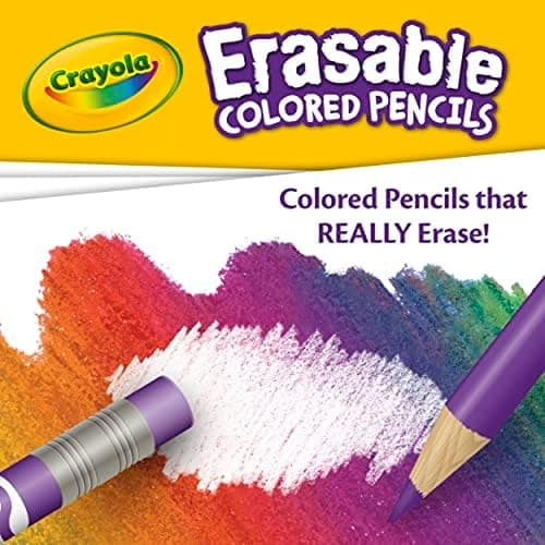 Crayola Erasable Colored Pencils (24ct), Kids Coloring Pencils for Coloring Books, Assorted Colors, Arts & Crafts Supplies, Gifts, Ages 6, 7, 8 thumbnail 3
