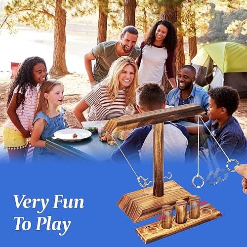 DreamToyz Ring Toss Games for Adults, Yard Games, Patio Decor, Outdoor Indoor Games, Wooden Hook and Ring Game for Bars, Home, Party, 15.7" X 13" Large Size thumbnail 5