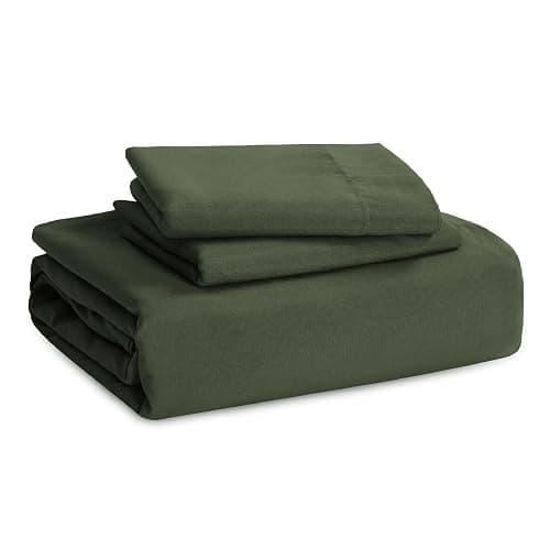 Bedsure Olive Green Duvet Cover Queen Size - 3 Pieces Prewashed Cotton-Like Extra Soft Bedding Set, Includes 1 Duvet Cover 90x90 Inches with Zipper Closure & 2 Pillow Shams, Comforter Not Included thumbnail 6