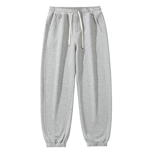 Wulasford Men's Lightweight Cotton Sweatpants with Pockets Drawstring Joggers Workout Pants for Lounge,Gym,Running - Image 1