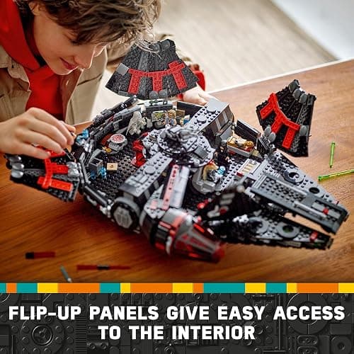 LEGO Star Wars The Dark Falcon Buildable Starship, Star Wars Toy Vehicle Set for Boys and Girls, Collectible Millenium Falcon Toy with 6 Star Wars Minifigures, Birthday Gift for Kids or Any Fan, 75389 thumbnail 3